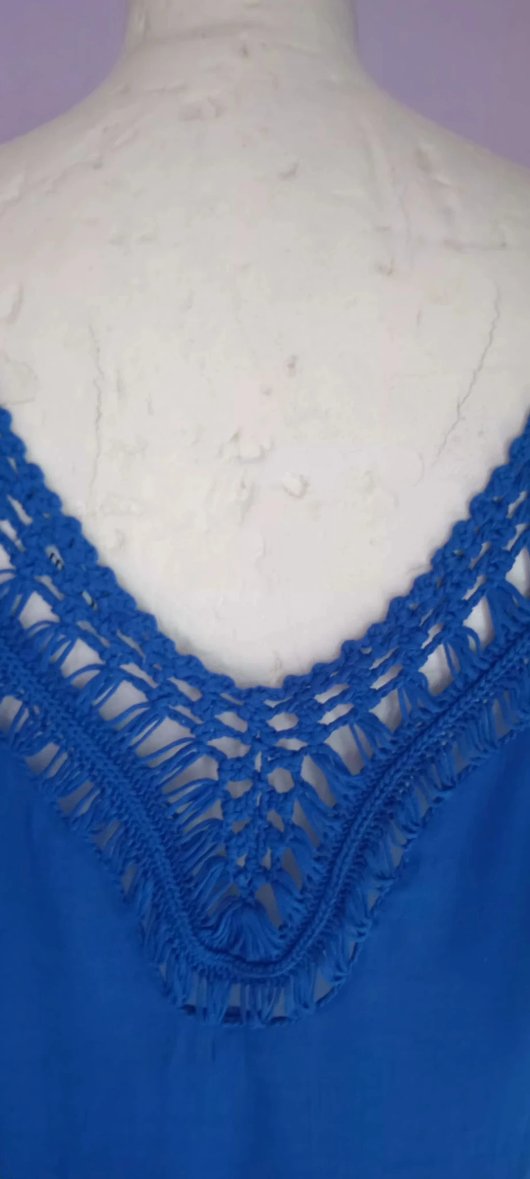 Túnica feminina azul boêmia Tamanho M – photo 6